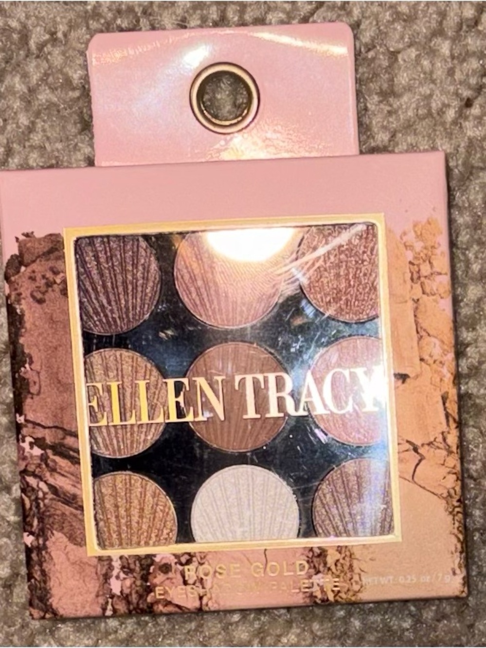 Ellen Tracy Rose Gold Eyeshadow Palette - 9 Shade Neutral & Rose Tones - NEW